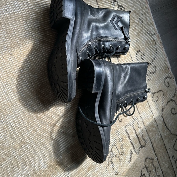 Guess Black Ankle Boots with Lace-Up Design- 8 - Picture 2 of 3